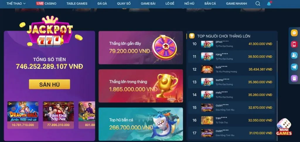 Thưởng nạp tiền hàng tuần
